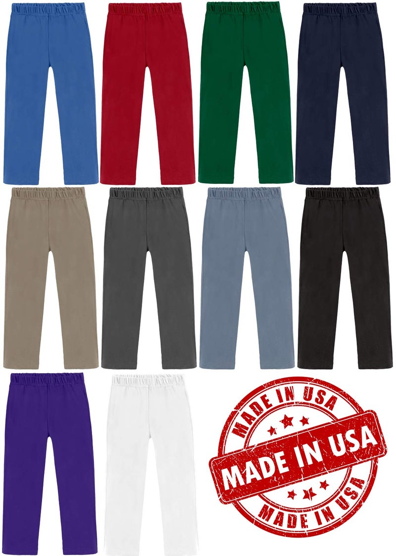 City Threads 100% Cotton Athletic Pants for Boys Sports Camps School Running Basketball Perfect for Sensitive Skin or SPD Clothing, Red, 12/18M - Image 2